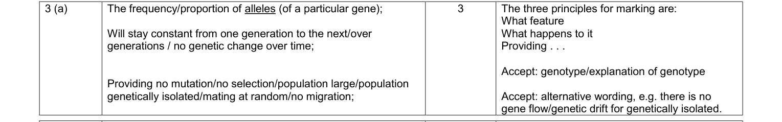 Mark scheme for June 2010 A-Level Unit 4 Q3(a) (3 marks)