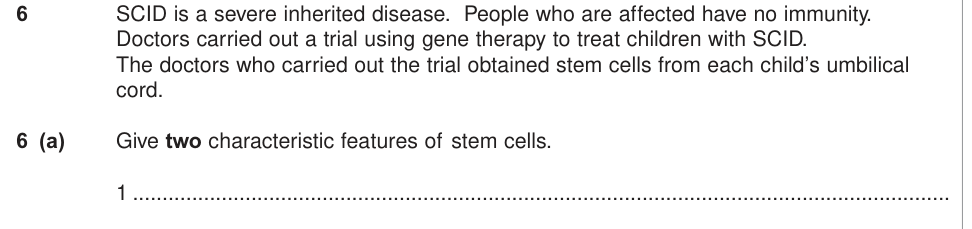 Question from 2010 A-Level Unit 5 Q6(a) (2 marks)