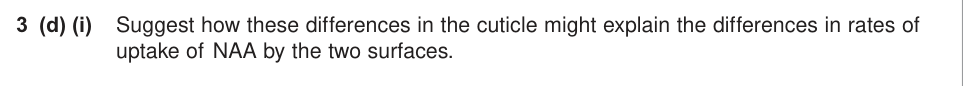 Question from 2011 A-Level Unit 5 Q3(d)(i) (2 marks)