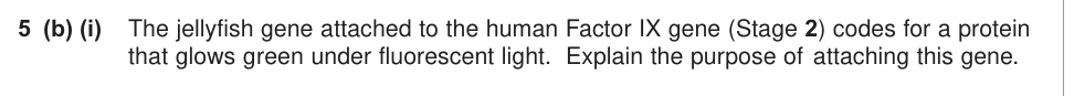 Question from 2012 A-Level Unit 5 Q5(b)(i) (2 marks)