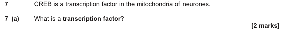 Question from 2014 A-Level Unit 5 Q7(a) (2 marks)