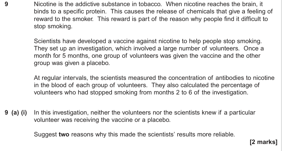 Question from 2014 As Unit 2 Q9(a)(i) (2 marks)