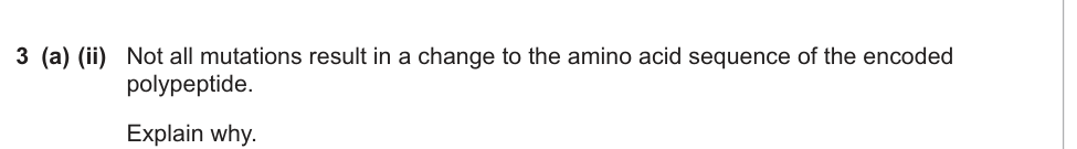 Question from 2015 A-Level Unit 5 Q3(a)(ii) (1 marks)