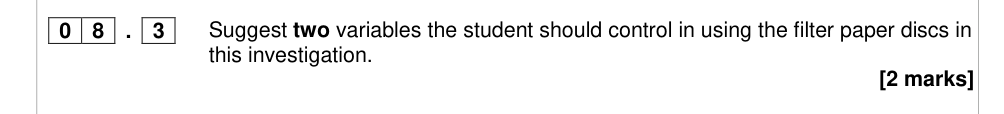 Question from 2016 As Paper 2 Q08.3 (2 marks)