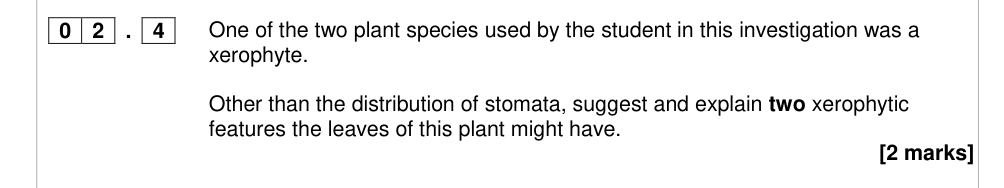 Question from 2016 As Paper 2 Q2.4 (2 marks)