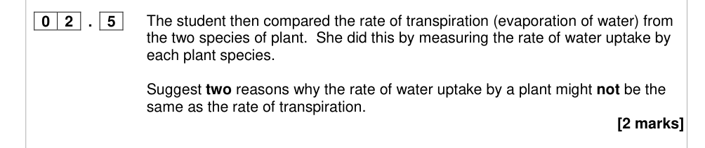 Question from 2016 As Paper 2 Q2.5 (2 marks)