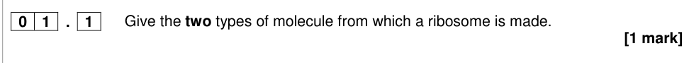 Question from 2017 A-Level Paper 1 Q01.1 (1 marks)