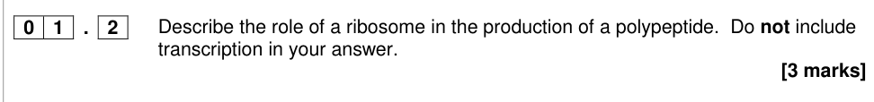 Question from 2017 A-Level Paper 1 Q1.2 (3 marks)