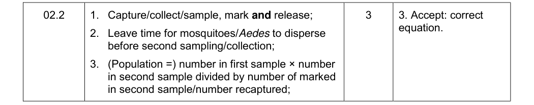 Mark scheme for 2017 A-Level Paper 2 Q2.2 (3 marks)