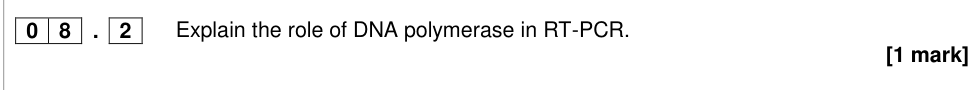 Question from 2017 A-Level Paper 2 Q8.2 (1 marks)