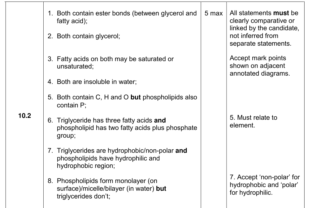 Mark scheme for 2018 A-Level Paper 1 Q10.2 (5 marks)