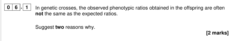 Question from 2018 A-Level Paper 2 Q6.1 (2 marks)