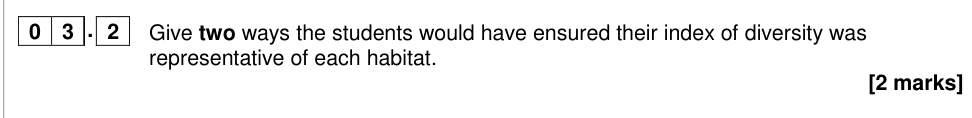 Question from 2019 A-Level Paper 1 Q3.2 (2 marks)