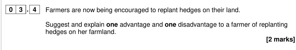 Question from 2019 A-Level Paper 1 Q3.4 (2 marks)