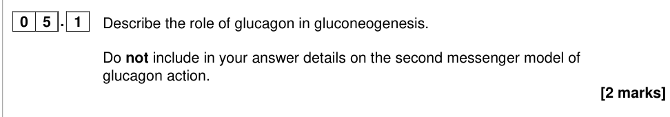 Question from 2019 A-Level Paper 2 Q5.1 (2 marks)