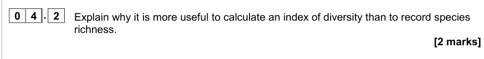 Question from 2019 As Paper 1 Q4.2 (2 marks)