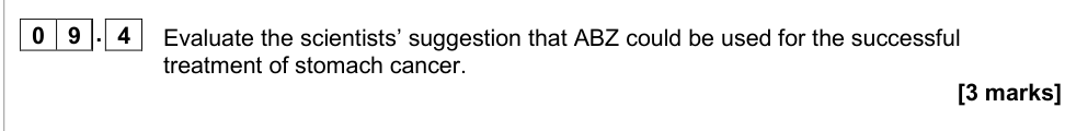 Question from 2019 As Paper 1 Q9.4 (3 marks)