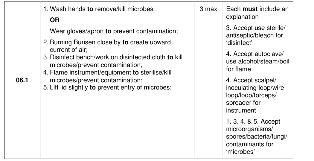 Mark scheme for 2019 As Paper 2 Q06.1 (3 marks)