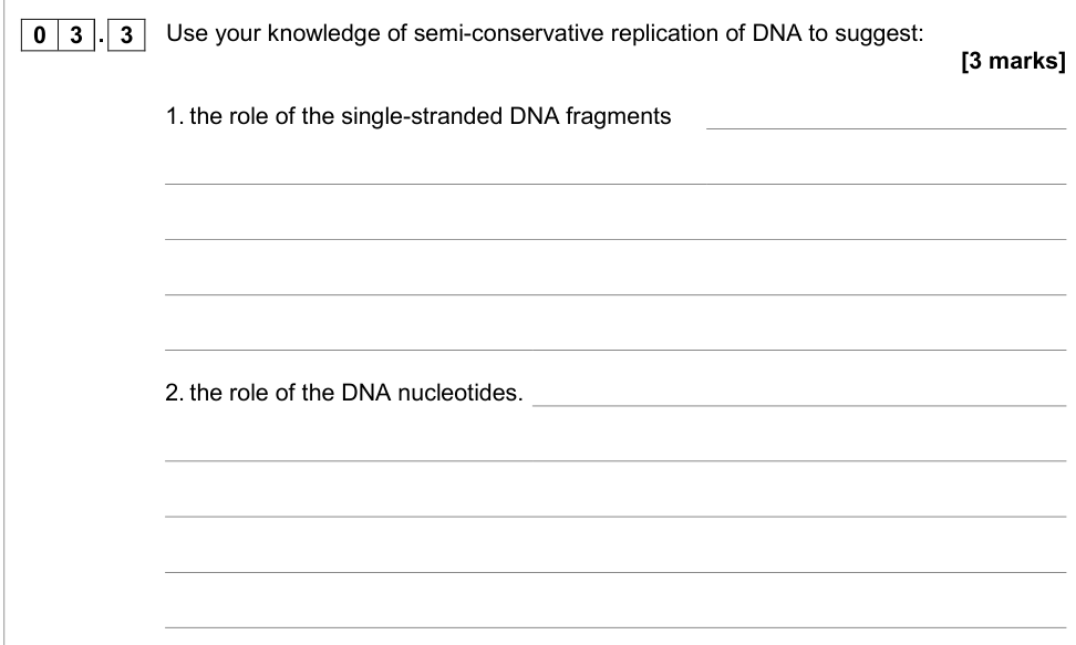 Question from 2019 As Paper 2 Q3.3 (3 marks)