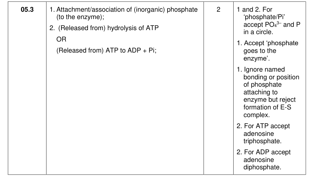 Mark scheme for 2020 A-Level Paper 1 Q5.3 (2 marks)