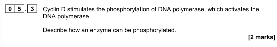 Question from 2020 A-Level Paper 1 Q5.3 (2 marks)