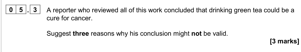 Question from 2020 A-Level Paper 3 Q05.3 (3 marks)