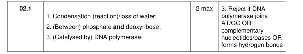Mark scheme for 2020 As Paper 2 Q2.1 (2 marks)