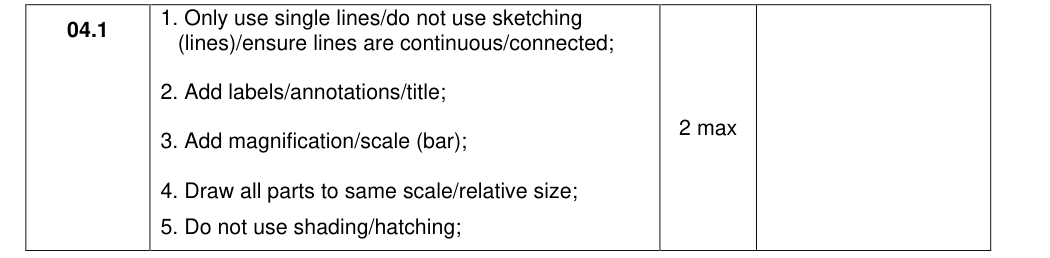 Mark scheme for 2021 A-Level Paper 1 Q04.1 (2 marks)