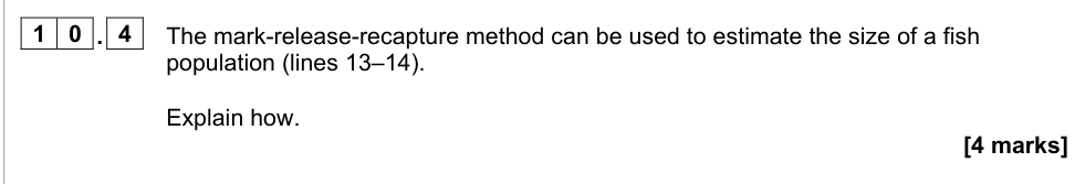 Question from 2021 A-Level Paper 2 Q10.4 (4 marks)