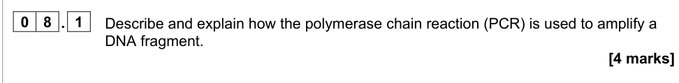 Question from 2021 A-Level Paper 2 Q8.1 (4 marks)