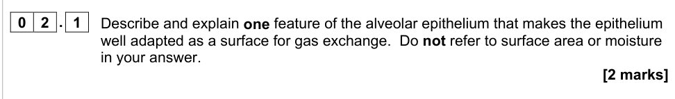 Question from 2021 As Paper 2 Q2.1 (2 marks)