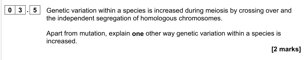 Question from 2021 As Paper 2 Q3.5 (2 marks)