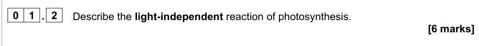 Question from 2022 A-Level Paper 2 Q1.2 (6 marks)