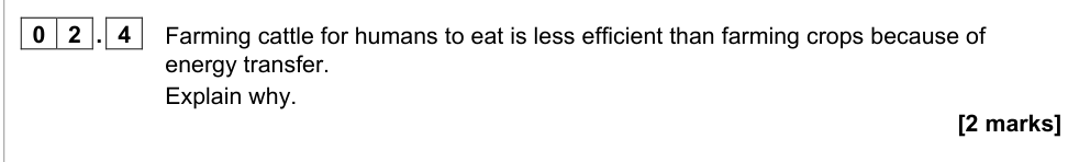Question from 2022 A-Level Paper 2 Q2.4 (2 marks)