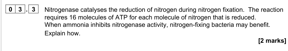 Question from 2022 A-Level Paper 2 Q3.3 (2 marks)