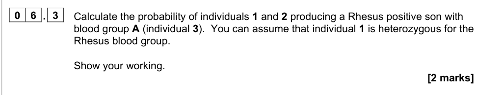 Question from 2022 A-Level Paper 2 Q6.3 (2 marks)