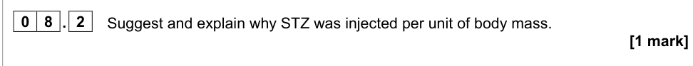Question from 2022 A-Level Paper 2 Q8.2 (1 marks)