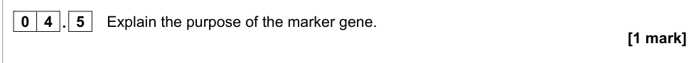 Question from 2022 A-Level Paper 3 Q4.5 (1 marks)