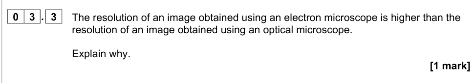 Question from 2022 As Paper 1 Q3.3 (1 marks)