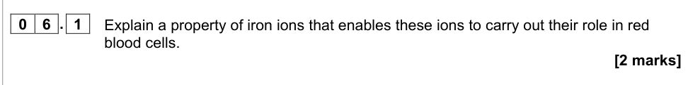 Question from 2022 As Paper 1 Q6.1 (2 marks)