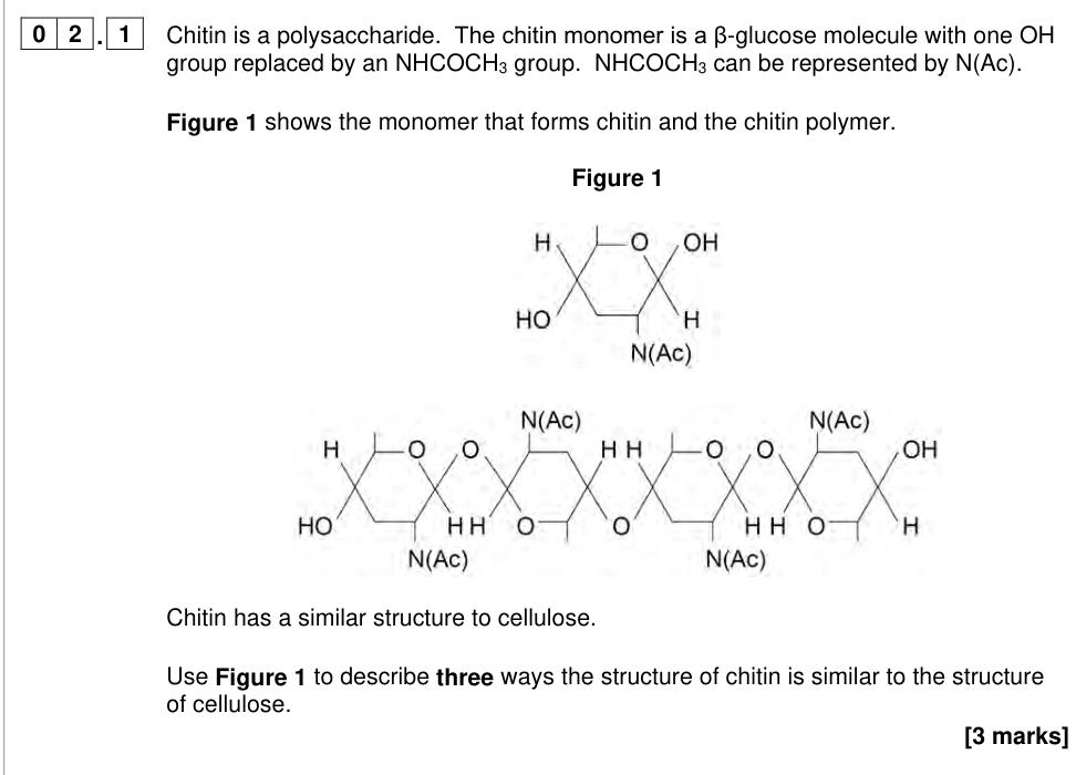 Question from 2023 A-Level Paper 1 Q2.1 (3 marks)