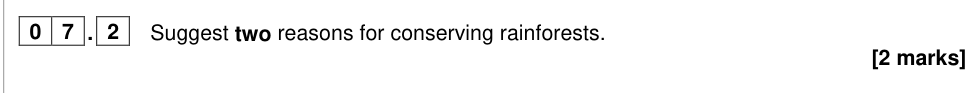 Question from 2023 A-Level Paper 2 Q7.2 (2 marks)