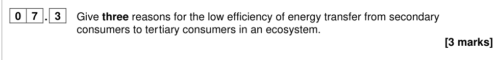Question from 2023 A-Level Paper 2 Q7.3 (3 marks)