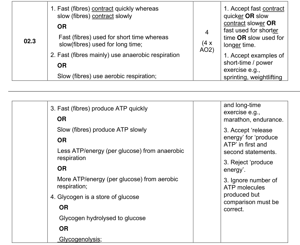 Mark scheme for 2024 A-Level Paper 2 Q2.3 (4 marks)