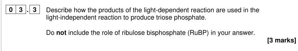 Question from 2024 A-Level Paper 2 Q3.3 (3 marks)