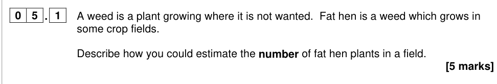 Question from 2024 A-Level Paper 2 Q5.1 (5 marks)