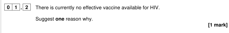 Question from 2024 A-Level Paper 3 Q01.2 (1 marks)