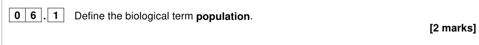 Question from 2024 A-Level Paper 3 Q6.1 (2 marks)