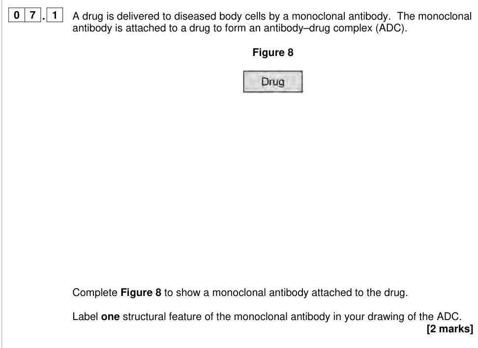 Question from 2024 As Paper 1 Q7.1 (2 marks)