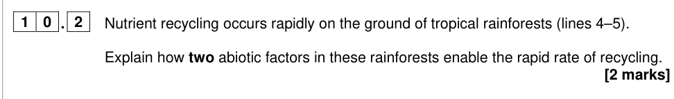 Question from 2025 A-Level Paper 2 Q10.2 (2 marks)